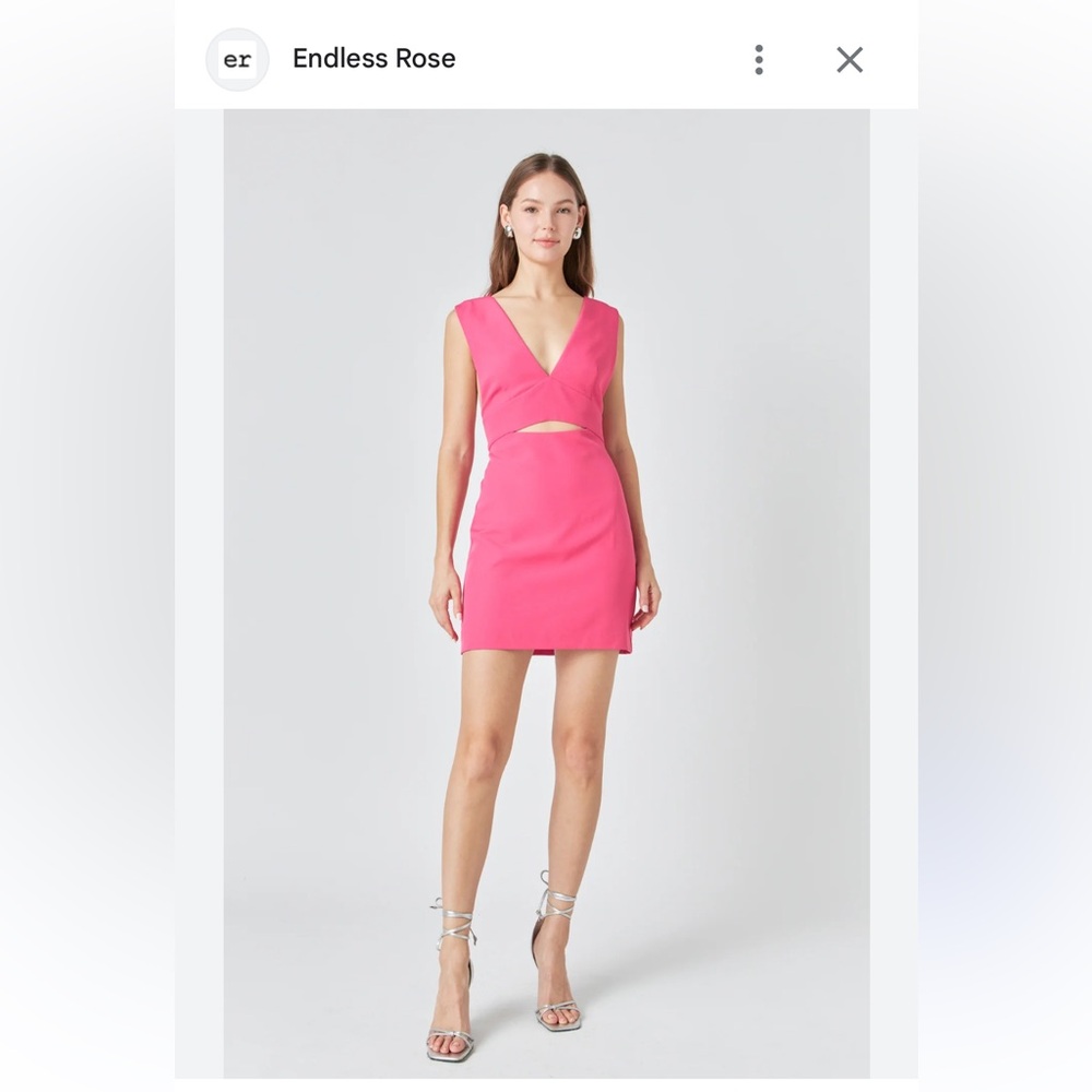 Endless Rose Pink Backless Dress